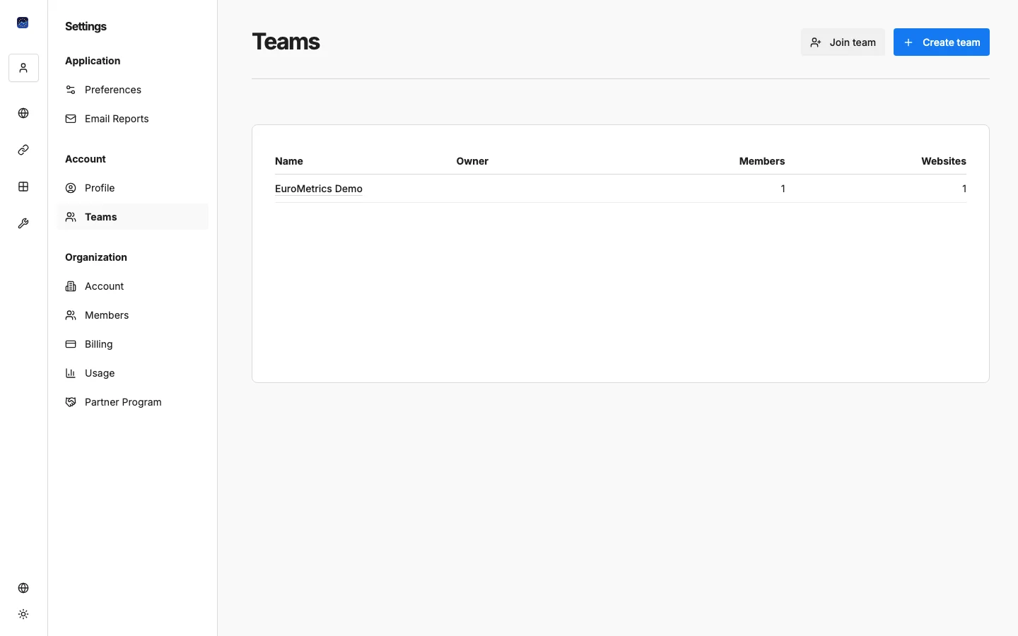 EuroMetrics Screenshot