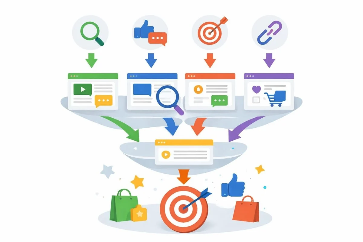 Traffic sources and conversion funnel