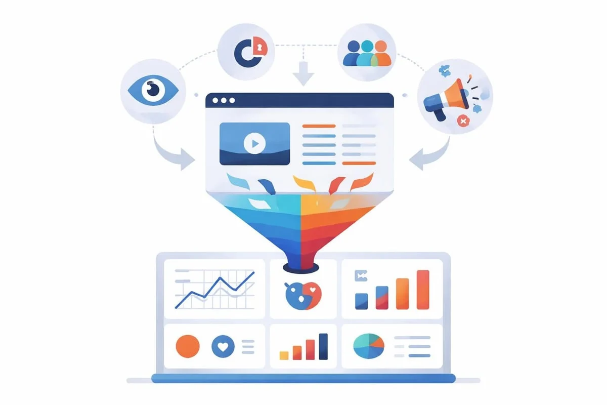 Website tracking metrics dashboard
