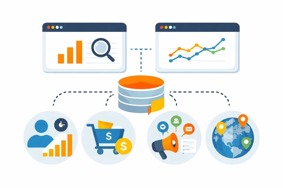 Google Analytics demo account data structure