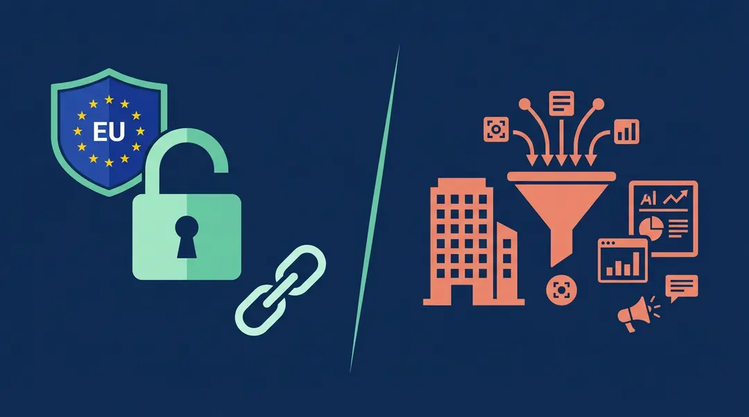 European privacy-first URL shortener versus American commercial URL shortener comparison